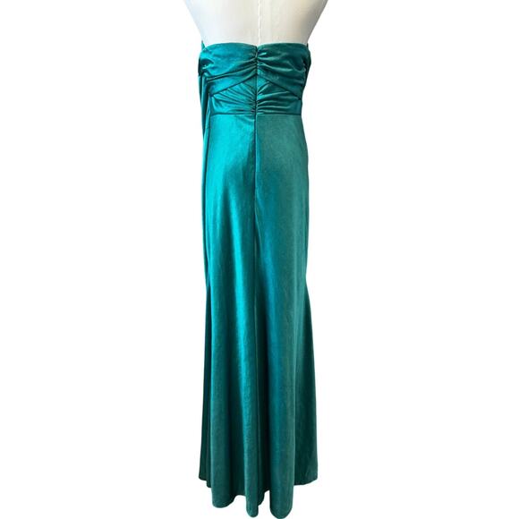New ASOS NORDSTROM Women's Aqua Blue Bandeau Tuck Drape Maxi Dress Size 8 - Picture 5 of 7
